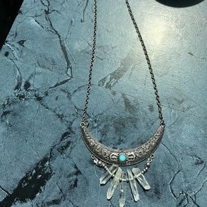 Crystal and turquoise necklace